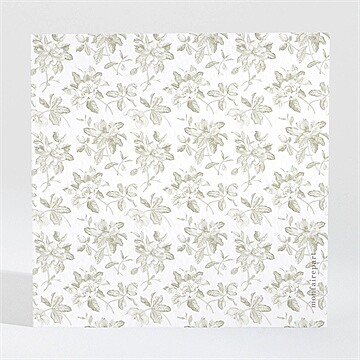 Carton d'invitation mariage fleuri - Dos du carton