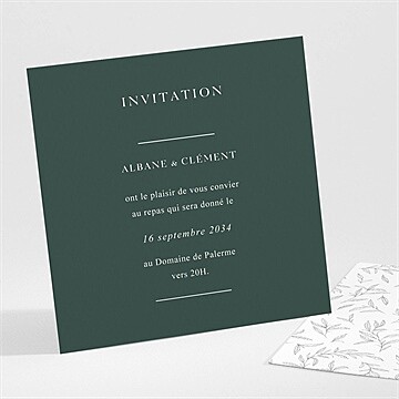 Carton d'invitation mariage réf. N301540