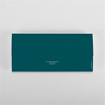 Faire-part mariage notre union pochette duo - Dos du faire-part