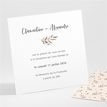 Carton d'invitation mariage réf. N301543