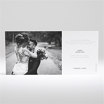 Remerciement mariage tropical - Dos de la carte