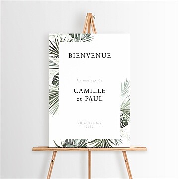 Panneau bienvenue tropical