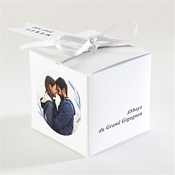 Boîte de dragées mariage pureté - Dos de la boîte