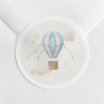 Sticker baptême ma montgolfière - Mise en situation