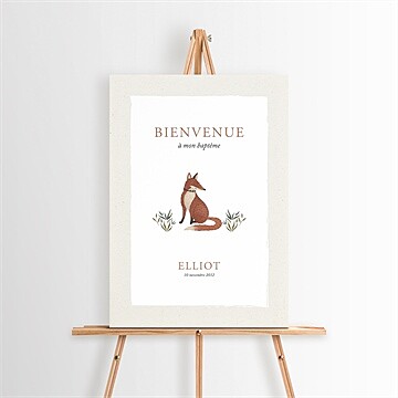Panneau bienvenue le renard