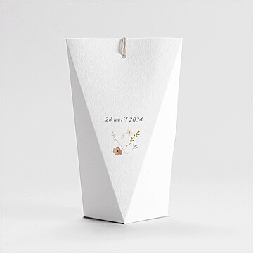 Boîte de dragées communion belle colombe étui - Dos de la boîte