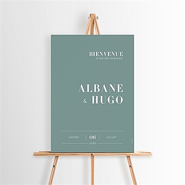 Panneau bienvenue annonce minimaliste - Mise en situation