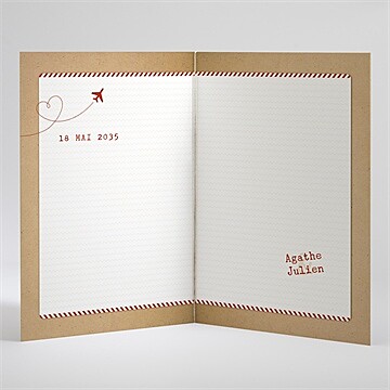 Livret de messe mariage passeport vintage - Intérieur du livret
