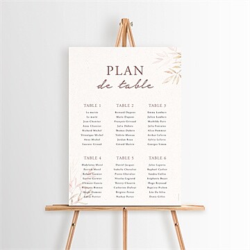 Plan de table mariage poésie boheme étiquette