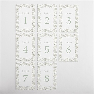 Numéro de table mariage fleuri - Vue d'ensemble