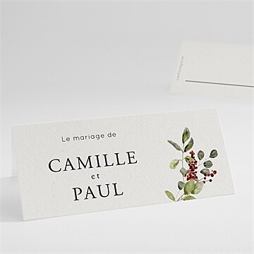 Marque-place mariage en rouge et blanc