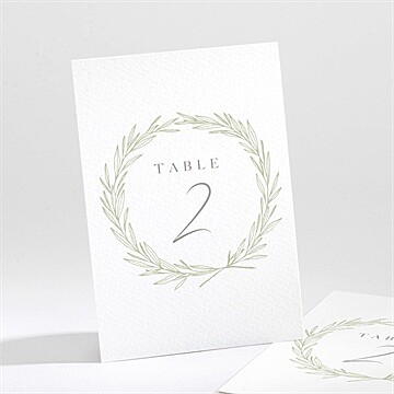 Numéro de table mariage tendre elegance