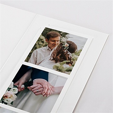 Remerciement mariage lyrisme photomaton - Détail du faire-part