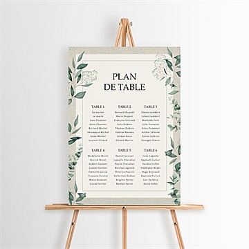 Plan de table mariage intimité