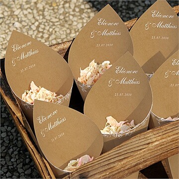 Cornet confettis mariage belle découverte - Mise en situation
