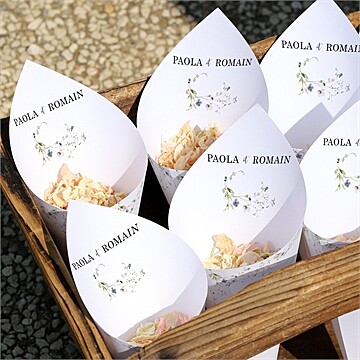 Cornet confettis mariage complicité - Mise en situation