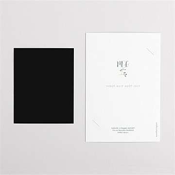 Remerciement mariage douceur du pinceau duo - Dos du remerciement