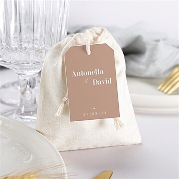 Pochon mariage  engagés - Mise en situation