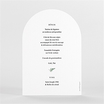 Menu mariage lavande - Dos du faire-part