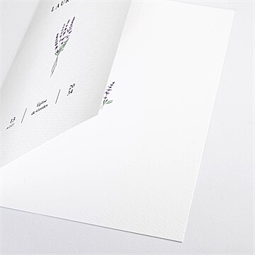 Livret de messe mariage lavande - Détail du livret