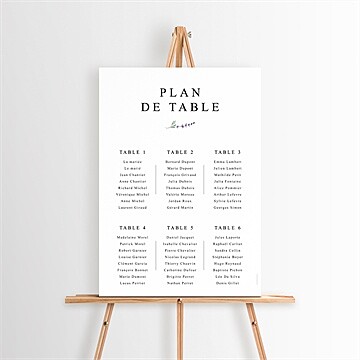 Plan de table mariage lavande