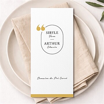Menu mariage gatsby