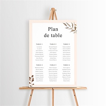 Plan de table mariage réf. N260422