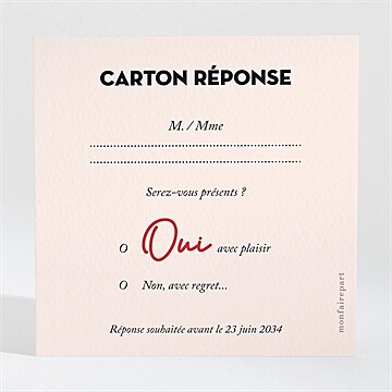 Carton réponse mariage réf. N3002147