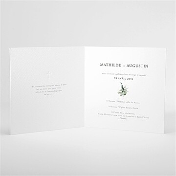 Faire-part mariage sacré - Intérieur du faire-part