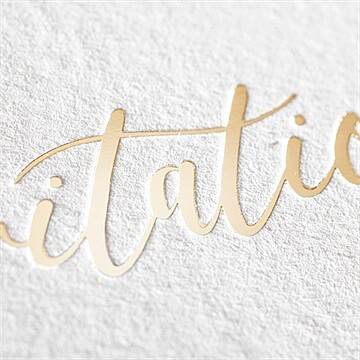 Save the Date mariage création vierge dorure - Détail du faire-part