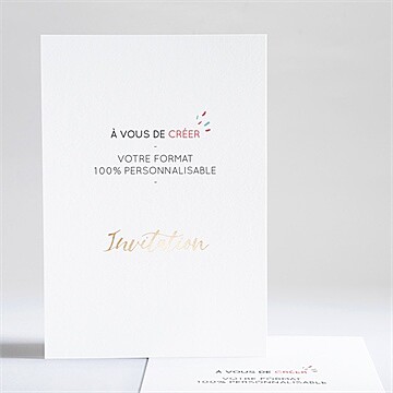 Faire-part mariage création vierge dorure