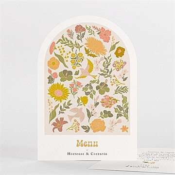 Menu mariage hippie chic duo