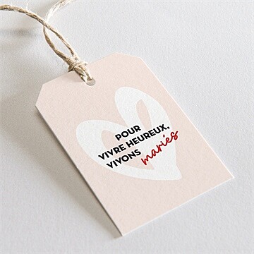 Etiquette mariage coeur