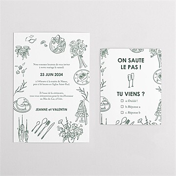 Faire-part mariage pas le choix - Vue d'ensemble