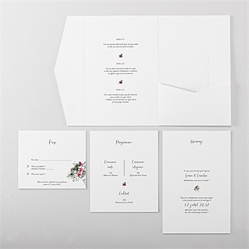 Faire-part mariage jolie devinette - Vue d'ensemble intérieur