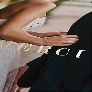 Remerciement mariage bel éclat - Marquage à chaud OR