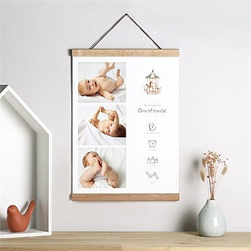 Affiche naissance petit carrousel - Mise en situation