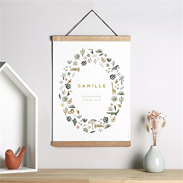 Affiche naissance savane - Mise en situation