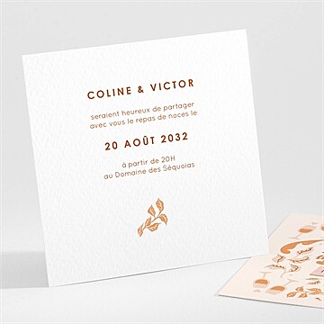 Carton d'invitation mariage réf. N301629