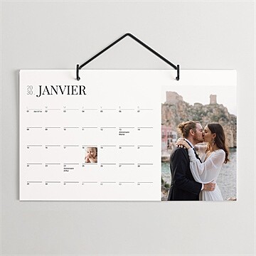 Calendrier détachable mariage en photos