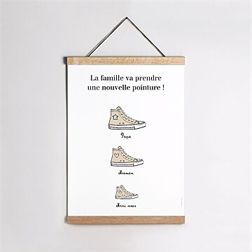 Affiche annonce grossesse les p'tites chaussures