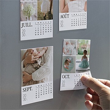 Calendrier magnet baptême - Mise en situation