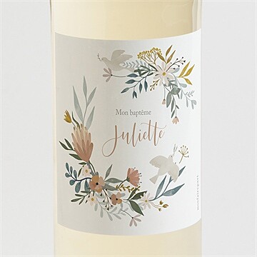 Etiquette de bouteille baptême la jungle