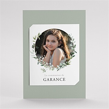 Faire-part communion gravée au coeur duo