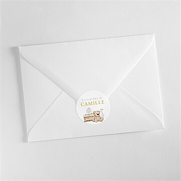 Sticker baptême ours marin - Mise en situation