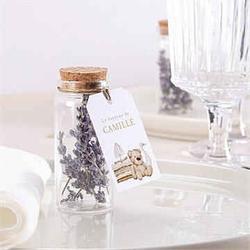 Mignonette baptême ours marin étiquette - Mise en situation