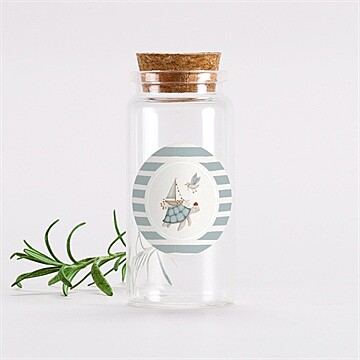 Mignonette baptême animaux marins sticker