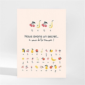 Carte annonce grossesse rébus magnet - Mise en situation