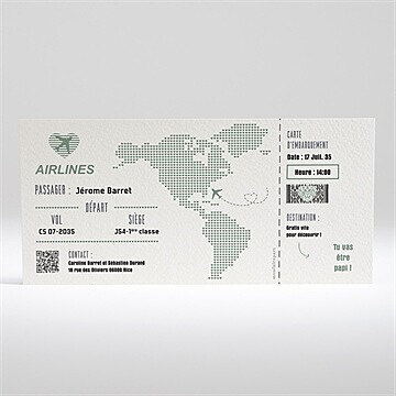 Carte annonce grossesse billet à gratter - Mise en situation