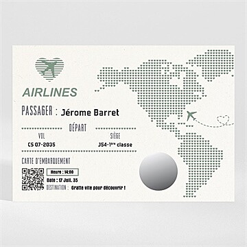 Carte annonce grossesse billet à gratter magnet